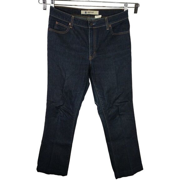 Gap Boot Cut Stretch Jeans Women Size 12 Blue Dark Wash - Picture 1 of 6